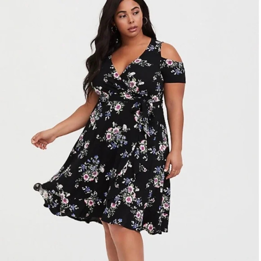 Floral Black Dress